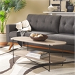 Safavieh Marlee Wood and Metal Coffee Table in Light Gray  / Oak / Black