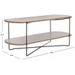 Safavieh Marlee Wood and Metal Coffee Table in Light Gray  / Oak / Black