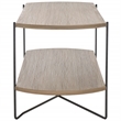 Safavieh Marlee Wood and Metal Coffee Table in Light Gray  / Oak / Black
