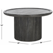 Safavieh Devin Wood Round Coffee Table in Black / White