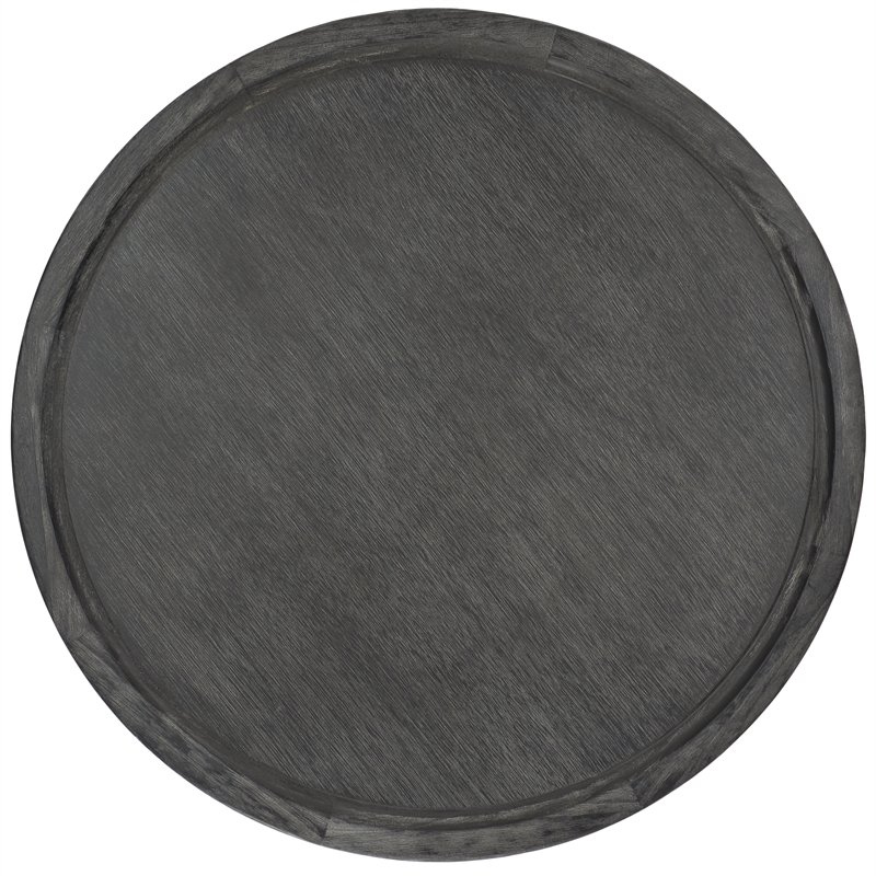 Safavieh Devin Wood Round Coffee Table in Black / White