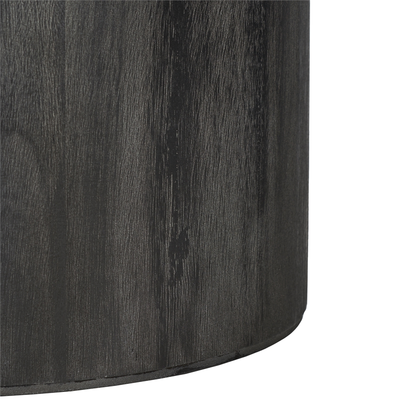 Safavieh Devin Wood Round Coffee Table in Black / White