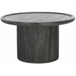 Safavieh Devin Wood Round Coffee Table in Black / White