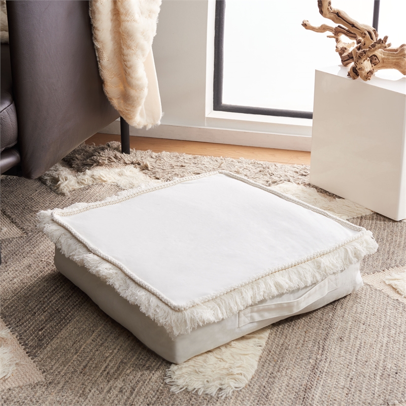 Safavieh Grema Cotton Floor Pillow in Ivory