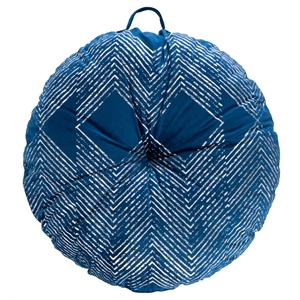 Safavieh Sarla Polyester Floor Pillow in Navy / Silver