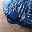 Safavieh Sarla Polyester Floor Pillow in Navy / Silver
