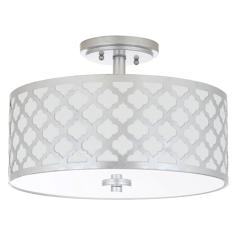 Safavieh Kora Metal Flush Mount in Silver