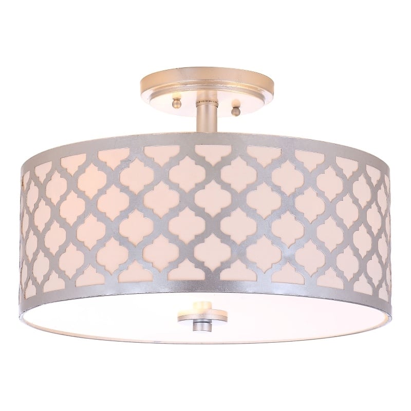 Safavieh Kora Metal Flush Mount in Silver