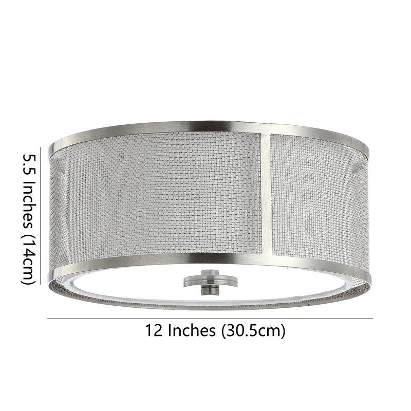 Safavieh Layne Iron Flush Mount in Bronze