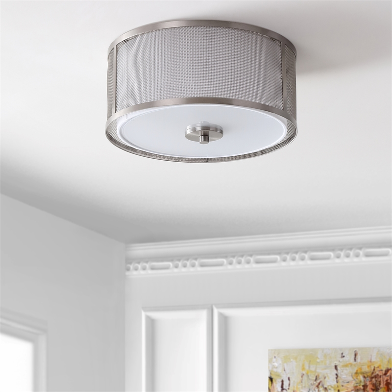 Safavieh Layne Iron Flush Mount in Bronze