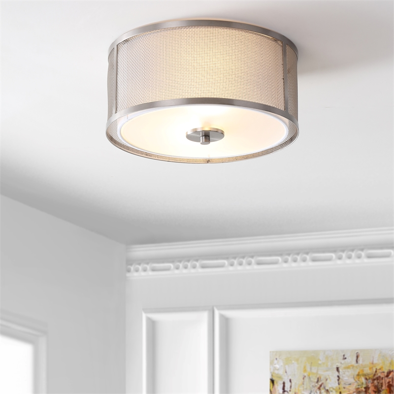 Safavieh Layne Iron Flush Mount in Bronze