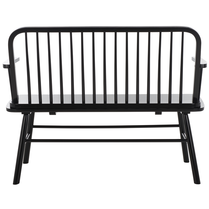 Safavieh Lucilia Wood Spindle Bench in Black