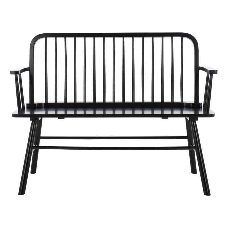 Safavieh Lucilia Wood Spindle Bench in Black