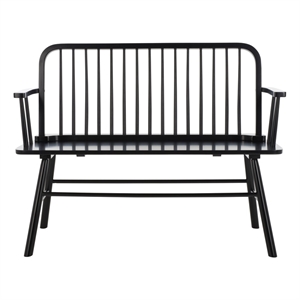 Safavieh Lucilia Wood Spindle Bench in Black