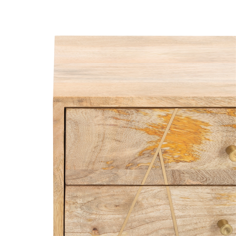 Safavieh Taft Wood and Fabric 2 Drawer Cushion Seated BenchinNatural/Gray