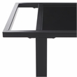 Safavieh Gaelle Iron and Glass 2 Tier Bar Cart With Handles in Matte Black