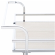 Safavieh Lameris Metal and Wood 2 Tier Bar Cart With Handles in Chrome / Gray