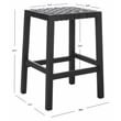 Safavieh Capri Wood and Leather Counter Stool in Black / Black