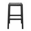 Safavieh Capri Wood and Leather Counter Stool in Black / Black