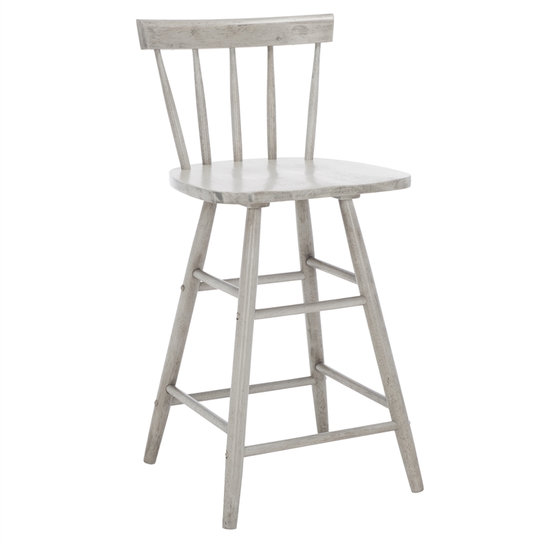 Safavieh Tally Wood Counter Stool in Gray