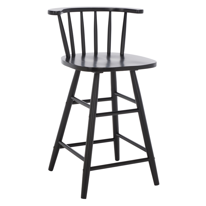 Safavieh Jay Wood Counter Stool in Black