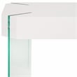 Safavieh Katelyn Wood and Glass Coffee Table in White / Clear