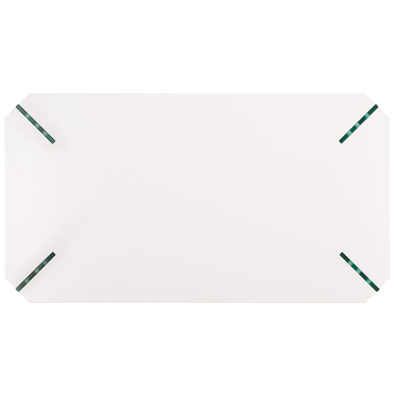 Safavieh Katelyn Wood and Glass Coffee Table in White / Clear