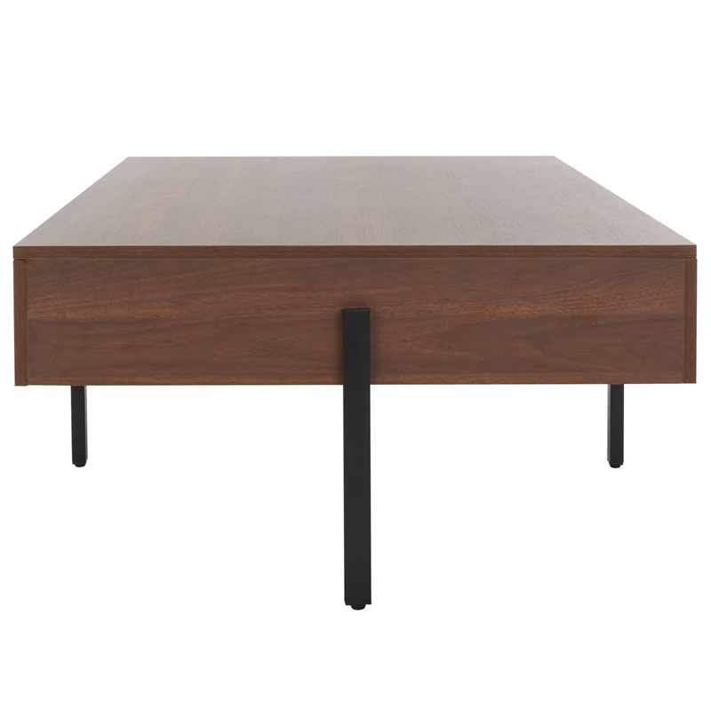 Safavieh Jaxith Wood Coffee Table  in Walnut / Black