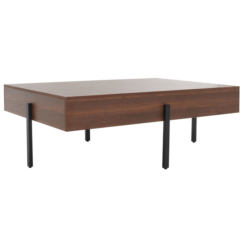 Safavieh Jaxith Wood Coffee Table  in Walnut / Black