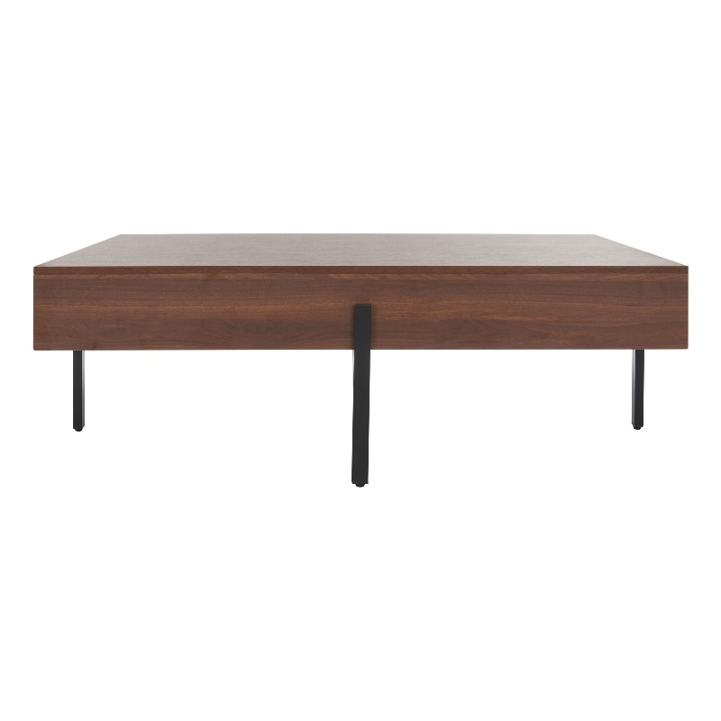 Safavieh Jaxith Wood Coffee Table  in Walnut / Black