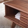 Safavieh Rori Wood and Metal 2 Door Coffee Table in Walnut