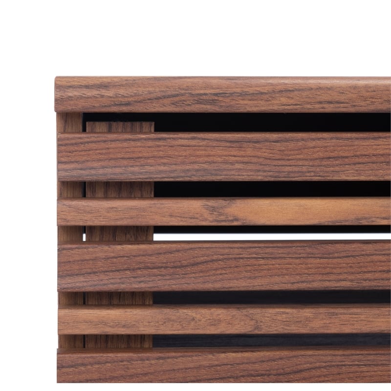 Safavieh Rori Wood and Metal 2 Door Coffee Table in Walnut