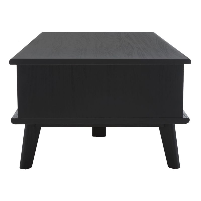 Safavieh Rori Wood and Metal 2 Door Coffee Table in Black