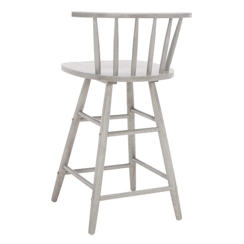 Safavieh Jay Wood Counter Stool in Gray