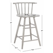 Safavieh Jay Wood Counter Stool in Gray