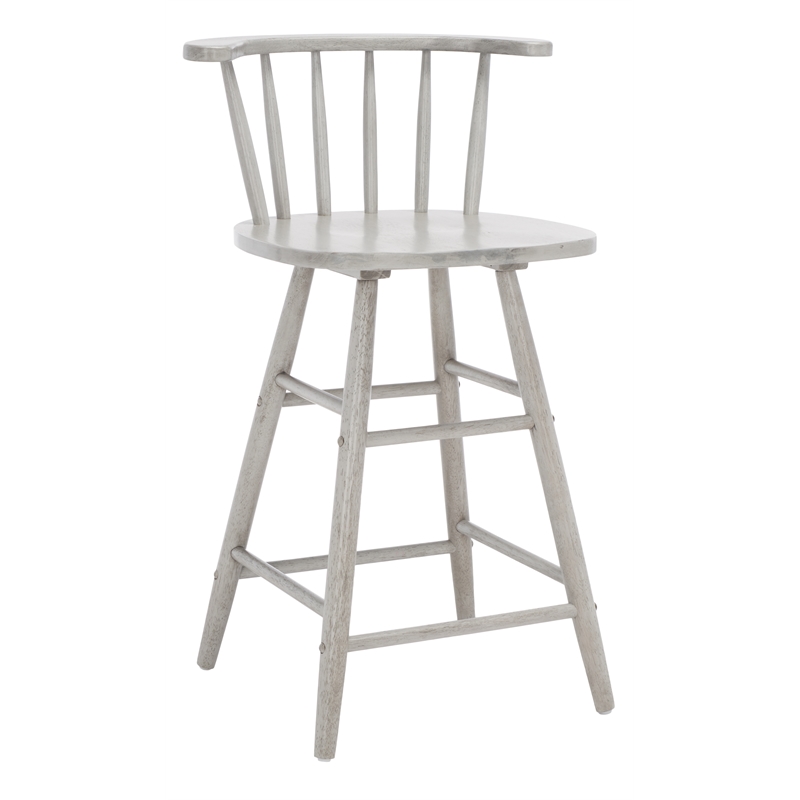Safavieh Jay Wood Counter Stool in Gray