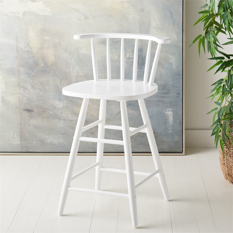 Safavieh Jay Wood Counter Stool in White