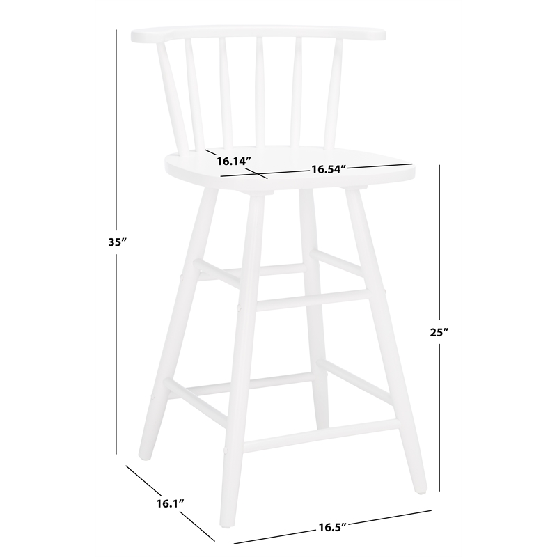 Safavieh Jay Wood Counter Stool in White