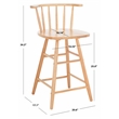 Safavieh Jay Wood Counter Stool in Natural