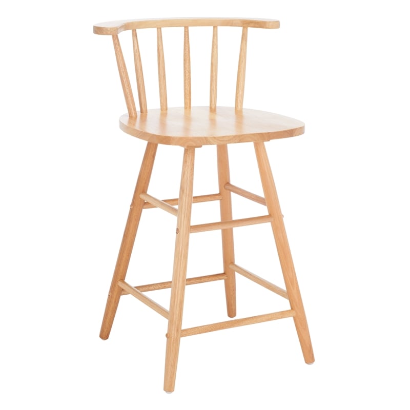 Safavieh Jay Wood Counter Stool in Natural