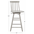 Safavieh Quai Wood Swivel Counter Stool  in Gray