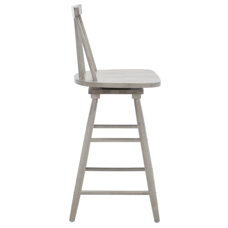 Safavieh Quai Wood Swivel Counter Stool  in Gray