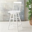 Safavieh Quai Wood Swivel Counter Stool  in White