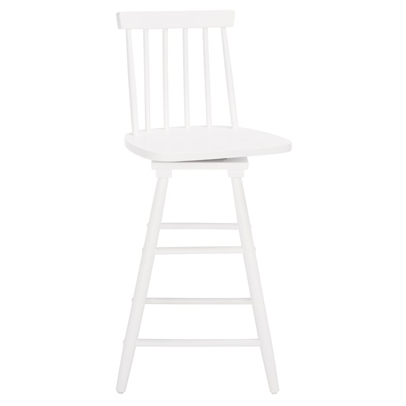 Safavieh Quai Wood Swivel Counter Stool  in White