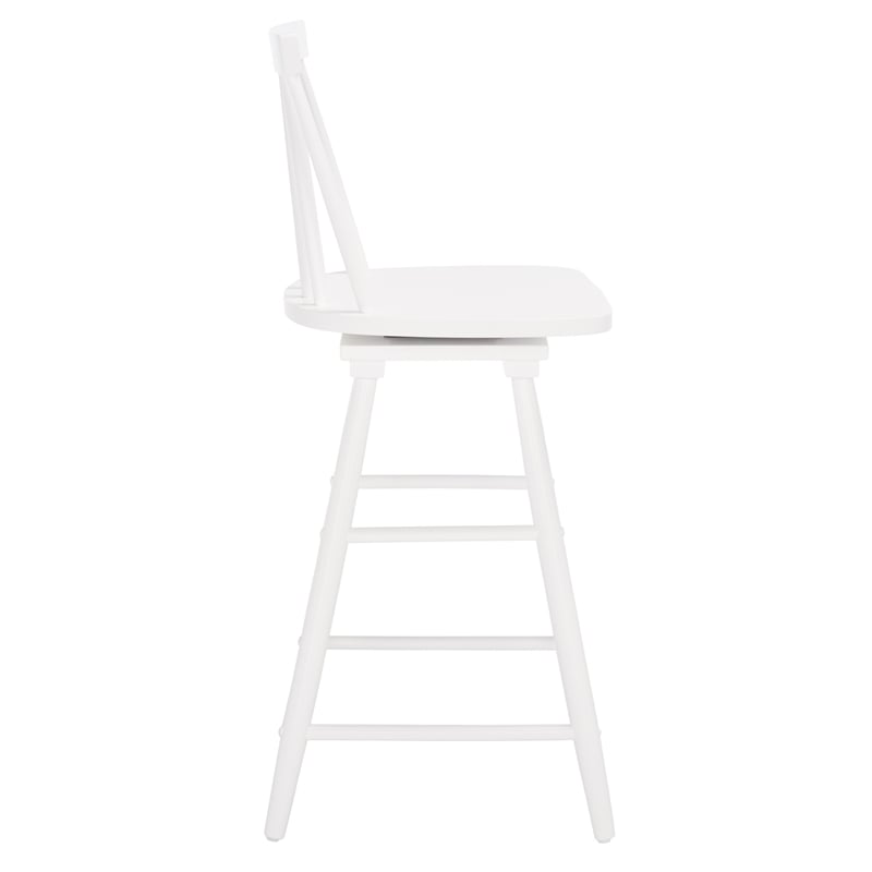 Safavieh Quai Wood Swivel Counter Stool  in White