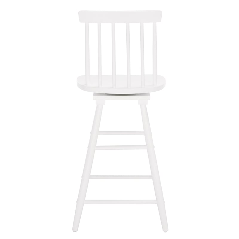 Safavieh Quai Wood Swivel Counter Stool  in White