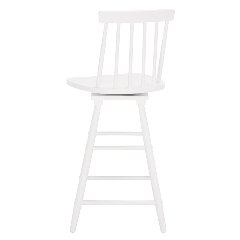 Safavieh Quai Wood Swivel Counter Stool  in White