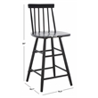 Safavieh May Wood Counter Stool in Black