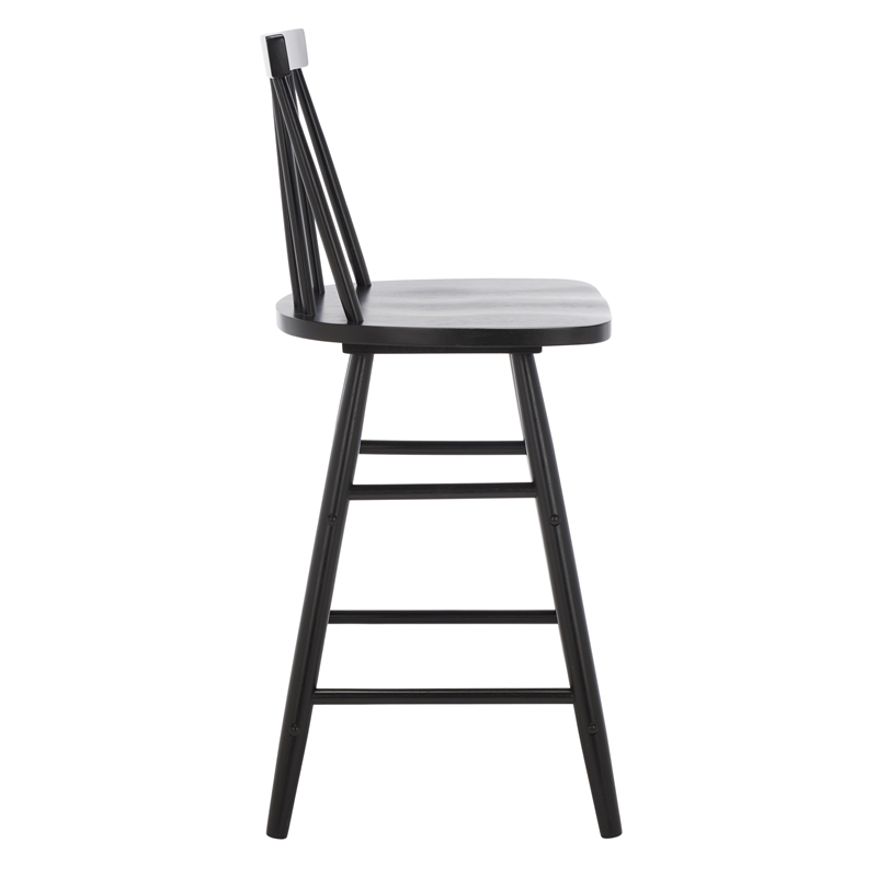 Safavieh May Wood Counter Stool in Black