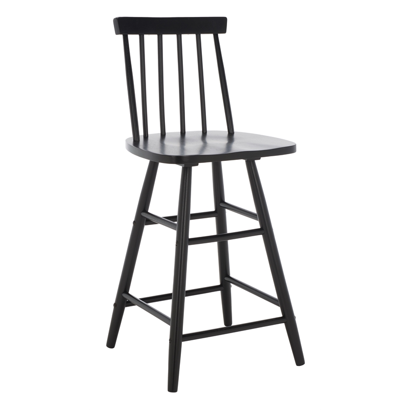 Safavieh May Wood Counter Stool in Black